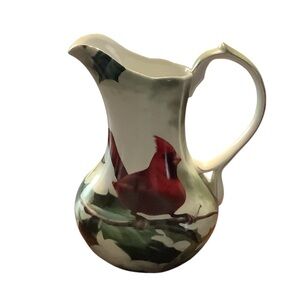 Hautman Brothers “Cardinal in Holly” 9” Pitcher